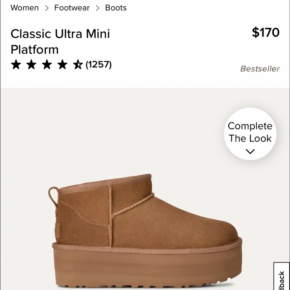 UGG Classic Ultra Mini Platform Ankle Boots - Brown